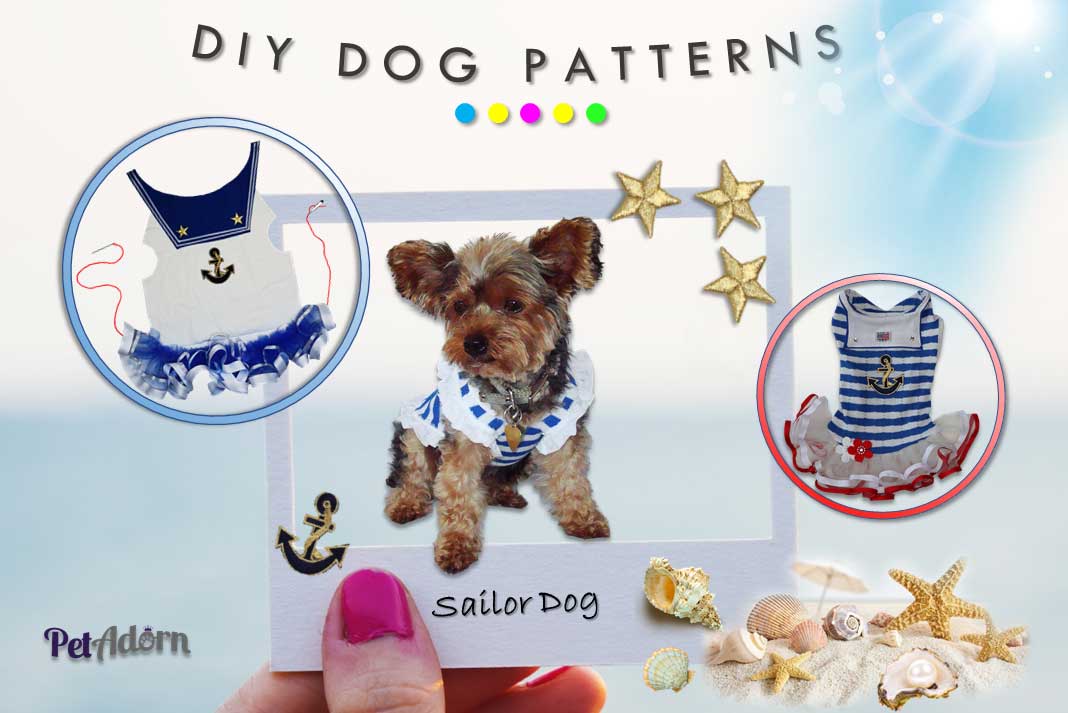 DIY Dog Sailor Dress Pattern - Fun Ideas For Doggie Dress Up - California Pretty Fashion Magazine