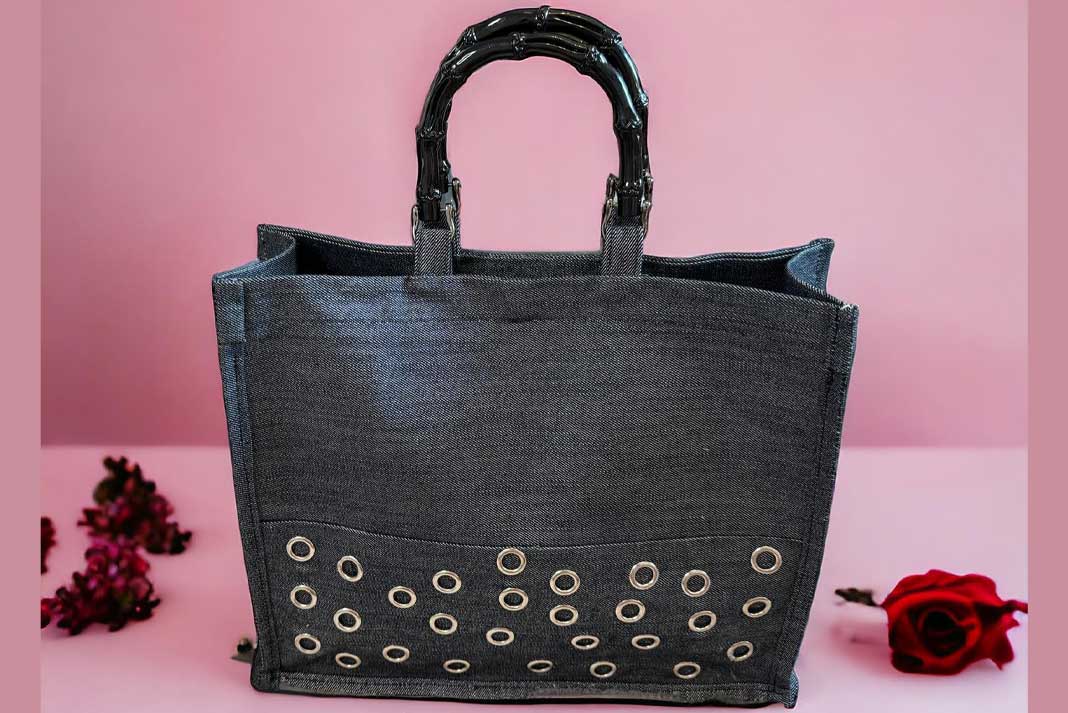 Denim Tote Bag by Apinke Creations - Califorina Pretty Magazine