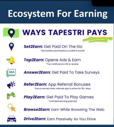 Eco-System for Earning from the Tapestri App